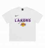 nba X Nike 耐克湖人队詹姆斯训练服圆领短袖半袖T恤 面料采用260克纯棉双纱食毛面料 双线二本针压线 久洗不变形 原版定制三标 高端进口印花 随意水洗