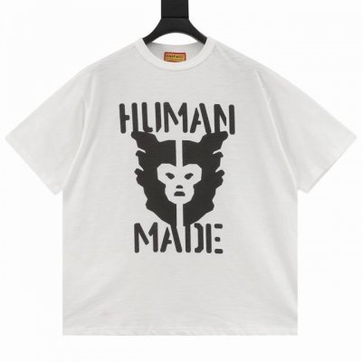 Human Made 公仔印花短袖T恤 按照原版定制16X21支230G双纱竹节棉、水洗+硅油处理，面料柔软亲肤。 黑色印花采用进口胶浆印花，黑色因面料特殊性