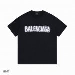顶级版本 顶级品质 Balenciaga巴黎世家标识印花圆领短袖T恤 早春款Balenciaga短袖 宽松版型 采用270克精梳棉双纱 从面料到辅料全部三标齐全