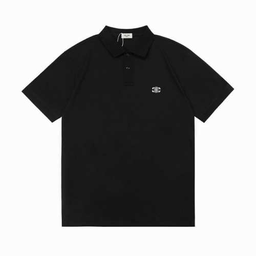 Celine 赛琳 2025新款 凯旋门Logo刺绣 男女同款 休闲polo衫 定制珠地棉面料 进口田岛机刺绣工艺 领标吊牌主唛三标齐全 颜色：黑色 尺码：M-