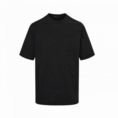 本地自取: 170 louis Vuitton/路易威登 25Ss 老花刺绣短袖 采用定制订染面料，(Louis Vuitton)T恤采用绣花工艺，衣身遍布品牌