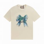 gucci 古驰 蝴蝶结短袖T恤 高品质出货 原版面料 官方同款 叠穿打底就很有博主范儿了 低调有品位 原版面料 240G高克重 双纱100%精梳棉 螺纹定织定