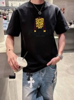 fendi芬迪 50Ss新款经典印花短袖，明星穿搭款，采用双纱纯棉280G，印花工艺，面料颜色定制定染，不缩水不退色。手感舒服，质感超强潮男潮女必备经典落肩阔版