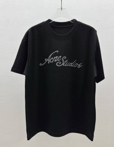 Acne Studios圆领短袖T恤 蓝灰色发泡印花 面料定制定染 300克100%纯棉短袖 手感非常舒服 超级百搭好看的一款短袖 品质绝对保证 黑白色 男女同