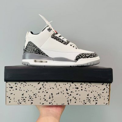 灰水泥Nike Air Jordan 3 Retro Hide Andsneak Aj3 乔丹3代 Aj3 乔3 乔丹篮球鞋系列 辅以标志性的爆裂纹元素 经典的
