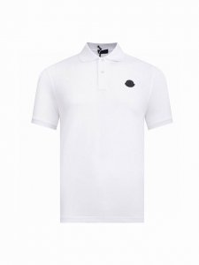 Zp版本 - Moncler蒙口官网同步上新 全新黑标Logo印花翻领polo衫 -采用原版Zp一致定制索罗娜双珠地面料 螺纹同缸定染对格对纹零色差 Yb一样克