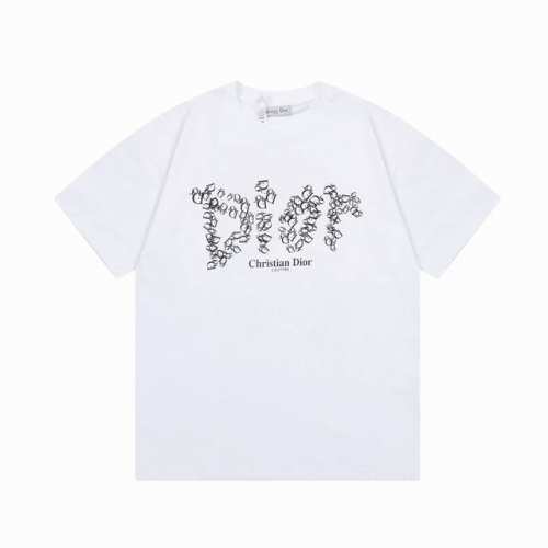 上新款号： D1032 Dior 2025春夏新款首发专柜最新款短袖圆领T恤印花 -面料：260G双纱纯棉短袖，配套320G纯棉罗纹 原版面料 官方同款 男女同