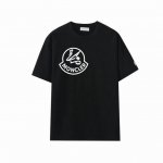 款号：G2158 2025早春Moncler 蒙口 官网同款印花图案 双纱纯棉短袖 - 260G双纱纯棉顶级面料 手感柔软 百分百纯棉独家出货 定染硫化黑无尘处