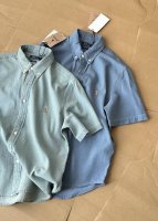 ralph Lauren 拉夫劳伦男装 经典版型牛津布短袖衬衫Rl11970 Polo 保罗拉夫24春夏新款男士纯棉牛仔布短袖衬衫！原厂订单剩余少量！所有面料辅
