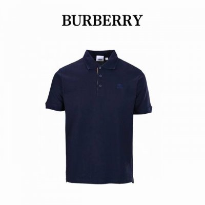 burberry巴宝莉Bbr 战马格子门禁短袖Polo衫 原版购入，定制 G珠地面料，选用棉质珠地网眼布打造。进口绣花机战马标识绣花。领口，袖口定制螺纹工艺。胸