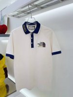 140 顶级最高版本 Gucci 古驰 酷奇 经典北面古驰联名袖口短袖半袖Polo衫 男女同款 情侣款 宽松版型 最高版本 原版面料 高版本 高品质 所有细节