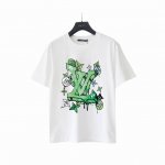 实拍细节图 +尺码表 Louis Vuit*On 路易威登 24Ss绿L八方来财Logo短袖 T桖 面料：洗水精梳紧密棉盖棉260 柔顺手感 宽松版型设计 男女