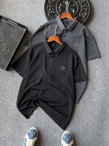 专柜顶级无痕 人气爆款 Moncler 蒙口专柜新品无痕锦氨短袖polo衫 恒隆在售万元级 款号 2381 蒙口家今年最新研发冰氧液氨锦氨棉面料 表层做了3D高