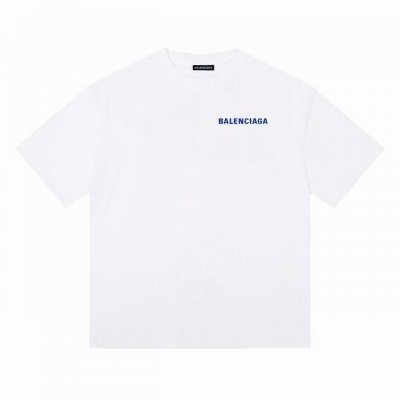 balenciaga巴黎世家大标字母限定短袖半袖T恤 采用230G双纱100%精梳纯棉面料 螺纹定织定染无色差！采用过肩拉条工艺，百洗不变形！ -采用高端印花，