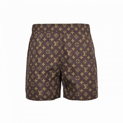 louis Vuitton 路易威登 25Ss 老花满印短裤 最新夏季穿搭法宝Lv字母Logo老花满印运动休闲短裤 最热火红棕色系 垂性超级好 3D立体裁剪 双
