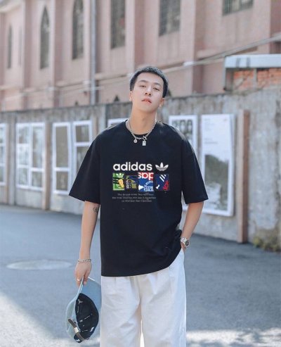 上新！元素碰撞，超级吸睛！Adidas 阿迪达斯三叶草情侣款圆领短袖T恤，全部采用上等原料，质感好颜色鲜明！ 这种款式上身回头率超高！基础款的圆领Tee,男女均