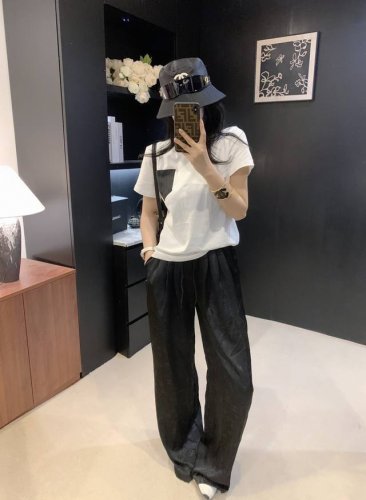 新款Chane*老花压花字母套装～独家设计款，定制老花字母面料，模特上身均为大货实拍，Sml，黑粉两色，