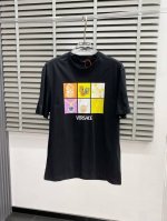 Versace范思哲独家专供新款原单男士休闲短袖 高端定制 高端版本 时尚百搭爆款进口面料 手感超柔软细腻 穿着亲肤舒适 高端精品 代工厂p精细做工 上身非常赞