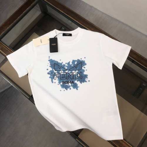 款号：G2166 Fendi 芬迪 2025夏季新款圆领短袖T恤！ - 260G双纱纯棉顶级面料 手感柔软 百分百纯棉独家出货 定染硫化黑无尘处理面料 -面料：