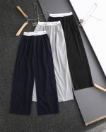 高品质 calvin Klein Ss25夏季新款腰头字母梭织速干阔腿裤女生直筒宽松裤子 裤子版型一绝 极简阔腿的速干裤 版型没有多余的设计 透气不闷汗 一点不