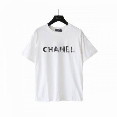 实拍细节图+尺码表 Chanel 香奈儿新款灰字母印花T恤短袖 -标志性小香字母Logo点缀胸前 饱满立体的造型笔墨标识Logo 工整对称的美感 立体感强烈显型