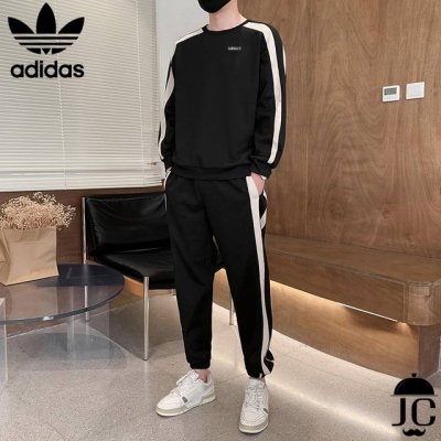 春季首发真标可扫码 三叶草Adidas阿迪达斯专柜同款上市本季主打，货源充足新款男士运动休闲套装圆领卫衣渐变色长裤卫衣两件套男套装独家印花工艺 严格把控品质以及
