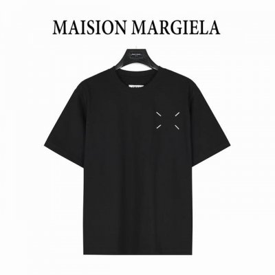 Maisonmargiela 马吉拉 后背数字重影印花短袖T恤 重磅精梳280G纯棉双纱面料 3D数码直喷工艺 螺纹定织定染通肩拉条工艺增加衣物清洗寿命 触感舒