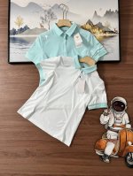 Descente Golf迪桑特高尔夫女防晒凉感短袖polo 设计理念 基本款短袖polo衫。采用质感功能属性面料制作，面料表面轻磨毛处理，柔软亲肤性强，反面丝