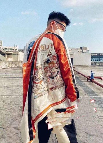 上新， Evisu2025福神新款家花字母风神刺绣薄款夹克外套 S码 胸围116 衣长68 袖长75 适合身材100-120斤 M码 胸围118衣长70 袖长7
