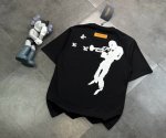 潮牌 路易威登吹笛手发泡个性情侣款短袖T恤 240G双纱潮牌专用棉 纹理清晰 质感满满 同缸定染1 1无色差精密纯棉螺纹 层搭叠穿 自留好货 强烈推荐~所有的辅