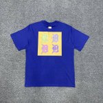 Xx052 Mlb方块涂鸦印花图案 Zp开版 260克克重纯棉面料 情侣款：S Xxl 藏蓝 白色 巴黎蓝