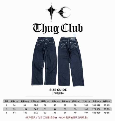 Th40 顶级版本辅料齐全Thug Club常青款经典款休闲牛仔裤男女同款 Tc这个牌子有着韩版 克罗心 称号 世界各路顶流纷纷上身，潮牌有着先锋视觉在时尚圈迅