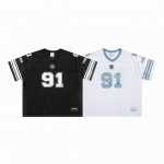 款号5959 badblood刺绣91号字母网眼球衣短袖Tee size M L colour 黑色 白色 美式休闲运动风 宽松版型 夏季不透气闷热 非常遮肉