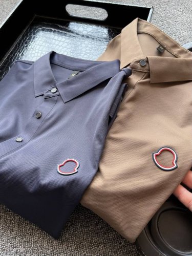 高端玩家必入！ 人气爆款！Moncler 蒙口专柜新品冰氧蚕丝无痕锦氨棉短袖Polo衫！恒隆在售万元级，款号：2331 蒙口家今年最新顶级冰氧锦氨面料！内外全部