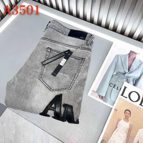 A3501 Amiri： 2025新款 原单狠货牛仔裤，原版五金皮牌 ！版型超正.修身不紧身，超级有范，原版定制水洗牛仔面料，原版五金辅料开模！上身帅气十足25
