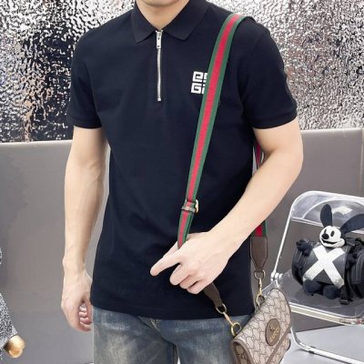 纪梵希 高端货商务 白领 单位人士必入单品 休闲商务翻领短袖 科技面料 清爽透气体感非常棒 手感顺滑质感很棒 弹性好 无任何束缚感 面料自带透气网孔 吸湿排汗