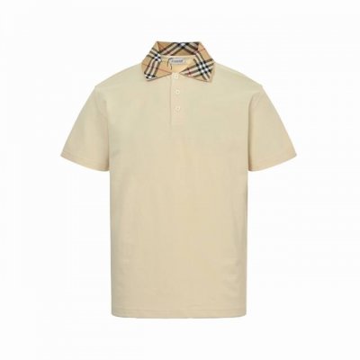 burberry 巴宝莉 25Ss 格纹领Polo短袖 原版定制270G珠地布料，以经典设计与高品质面料著称，采用意大利或葡萄牙生产的棉质珠地网眼布，部分款式含