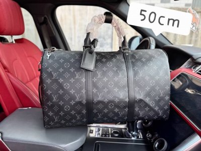 高端货 新款 Louis Vuitton Lv旅行袋路易威登旅行袋 M14202 Louis Vuitton Keepall 50 经典老花满印可调节可拆卸肩带