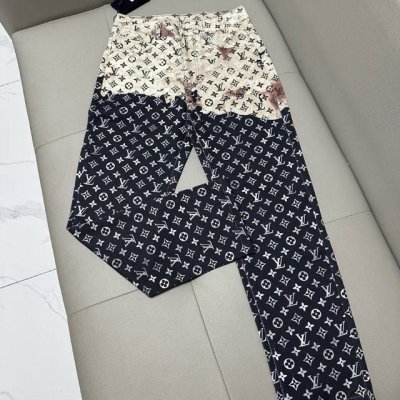 oc-631 loui** Vuitton 路易威登 Ss新款联名Lvtyler刺绣牛仔裤 超时髦新款丹宁牛仔 精密定位彩色刺绣 非常用心的一款 酵洗个性色调
