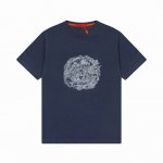 高版本 25Ss 新款 Hermes爱马仕 专柜同款 70支液氨双丝光棉 六万针刺绣短袖T恤 1:1官网同步 码数：M一3Xl 颜色：白色 蓝色 宝蓝