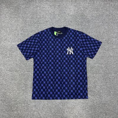 Xx090 Mlb老花满印纽约洋基队经典款 万针立体刺绣字母 Zp开版 260克克重纯棉面料 情侣款：Ｓ Xxl 米白 黑色 黑蓝 天蓝