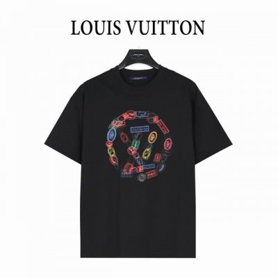 Louis Vuitton 路易威登 25Ss 链条字母Logo印花短袖T恤 面料采用高克重260G重精梳棉，定制1:1螺纹，面料舒适亲肤无异感， 制定染面料，