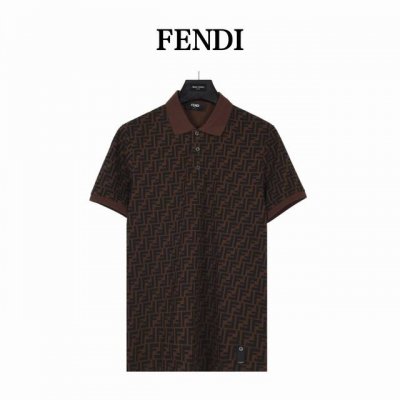 Fendi 芬迪 双F满印短袖polo衫 经典爆款系列 胸口工艺刺绣Logo图案 整体高级简单大方 面料有韧性 不起球 不易变形和缩水 有较好的透气性和吸湿效果