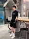 25Ss Balenciaga*Scholl联名重磅圆领短袖T恤短裤套装 选用330克双纱平织棉面料打造 植绒印花工艺 男女同款 码数 S-Xl 颜色 黑 白2