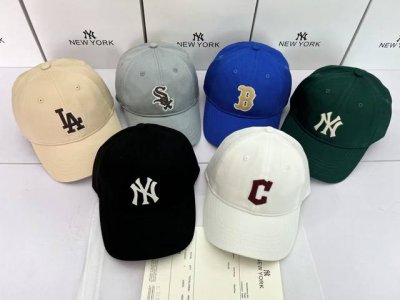 新款上新现货 专柜全套包装10 盒子+发票 韩国潮牌Mlb专柜正品春季新款经典刺绣标棒球帽鸭舌帽潮3Acpb064N韩国正品Mlb 春季最新款 软顶大标刺绣棒球