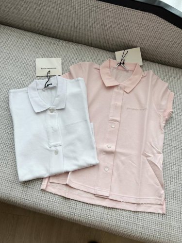 Aw大王polo衫 件 颜色 浅粉色 白色 尺码 S M L
