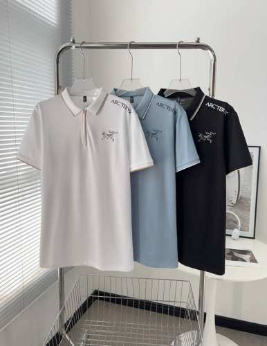 601# Arc'teryx 始祖鸟字母Logo 精美商务拉链polo衫短袖 原版面料 官方同款 定制 同缸染面料 手感非常舒服 春夏最新砖柜同步 时尚又个性