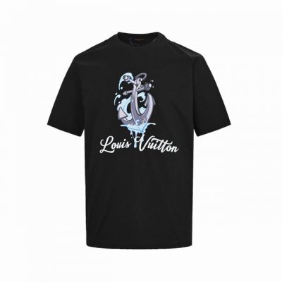 louis Vuitton 路易威登 25Ss 船锚印花短袖 原版面料 260G高克重双纱 %精梳棉螺纹定织定染无色差 出入专柜无压力通肩拉条工艺 增加衣物清洗