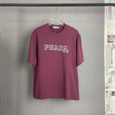 C15 prada普拉达 300高克重 立体胶工艺 独家专供新款原单男士休闲短袖 高端定制 高版本 时尚百搭爆款 进口面料 手感超柔软细腻 穿着亲肤舒适 高端精