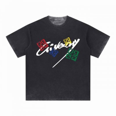 高端品质 Givenchy 2025Fall 春夏系列 四宫格Logo短袖T恤 采用进口康丽数码直喷印花 定染高品质潮牌32支双纱100%棉洗后280G 成衣件